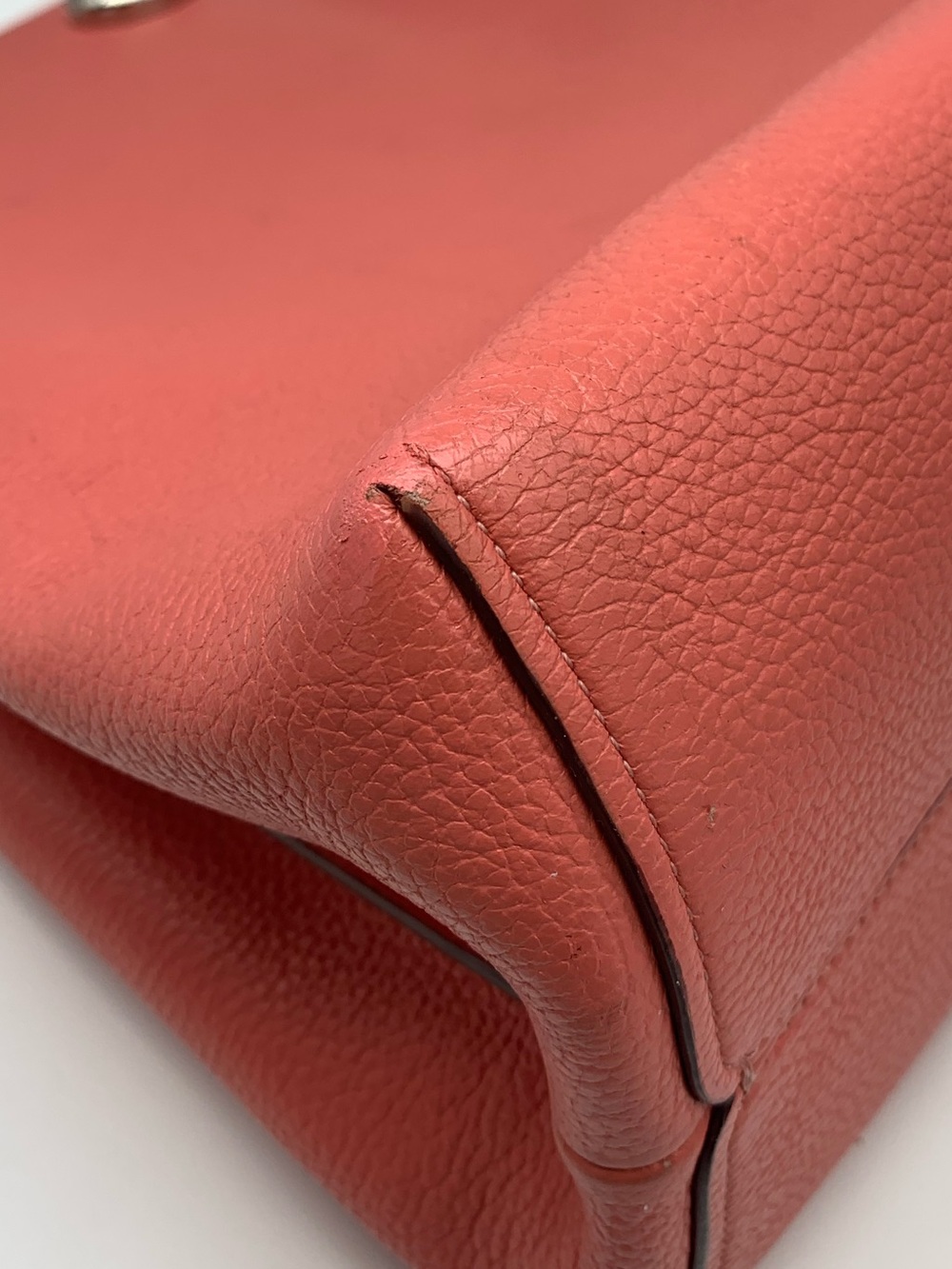 Coach Charlie Bucket Bag 55200 Coral Pebbled Leather Shoulder Tote - Picture 15 of 16